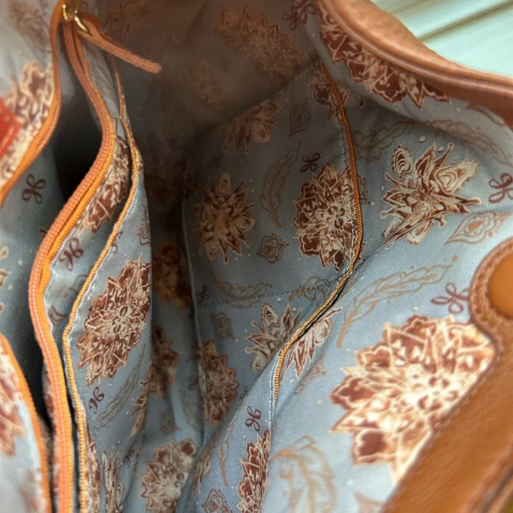 HOBO Pier shoulder bag brown mahogany leather with strap brass boho - Picture 4 of 9